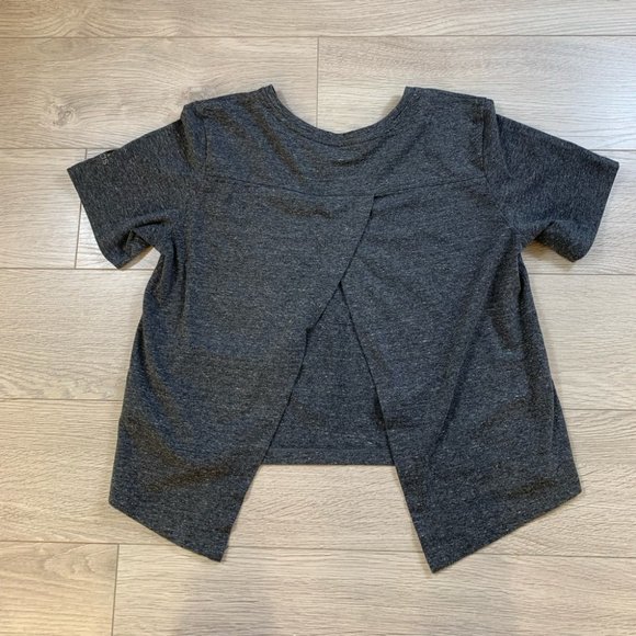 Adidas Grey Open Back Short Sleeve T-Shirt - Picture 5 of 13